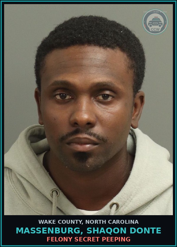 Booking mugshot of Massenburg, Shaqon Donte in Wake County