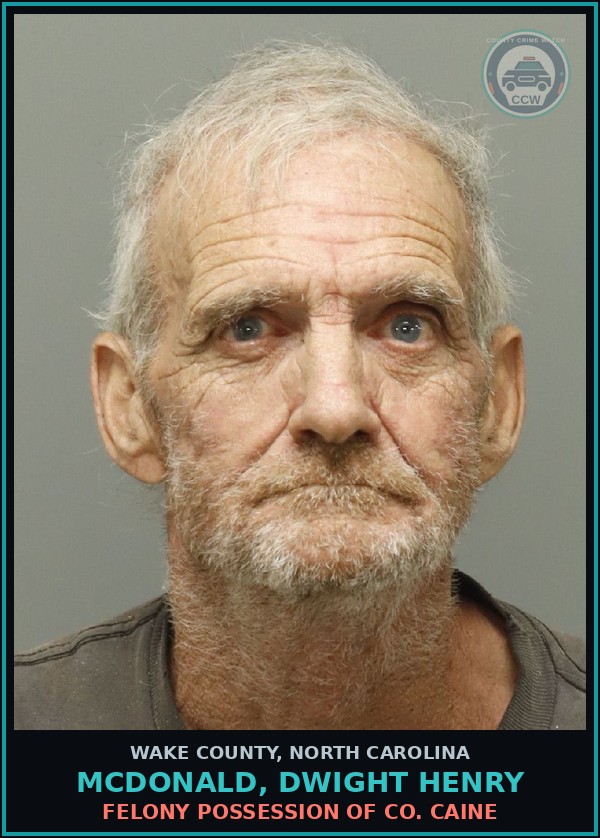 Booking mugshot of Mcdonald, Dwight Henry in Wake County