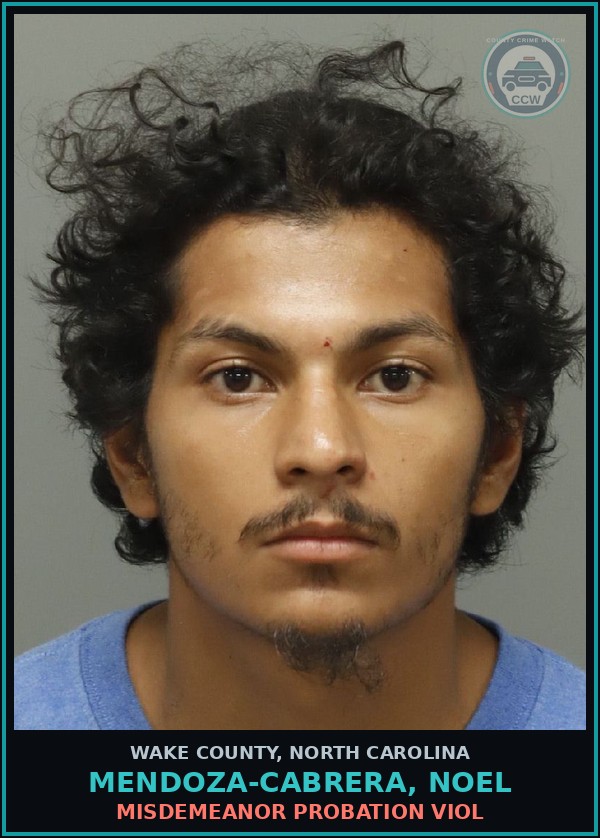 Booking mugshot of Mendoza-Cabrera, Noel in Wake County