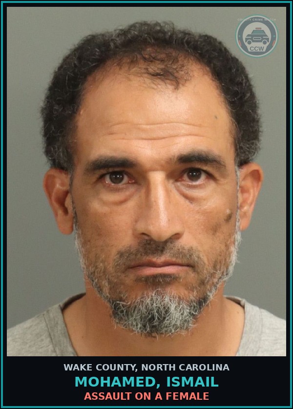 Booking mugshot of Mohamed, Ismail in Wake County