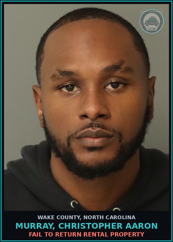 Booking mugshot of Murray, Christopher Aaron in Wake County