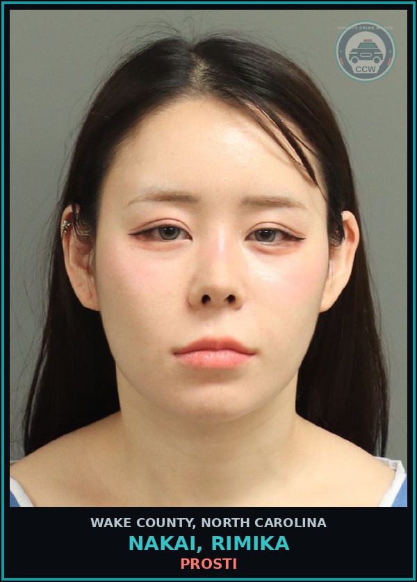 Booking mugshot of Nakai, Rimika in Wake County