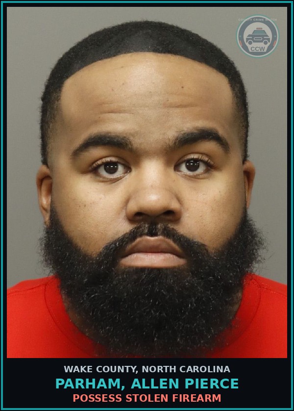 Booking mugshot of Parham, Allen Pierce in Wake County