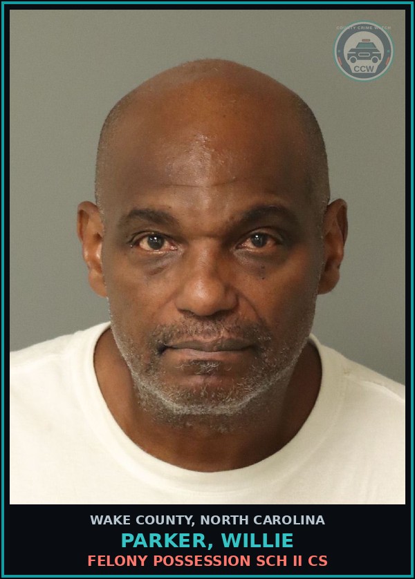Booking mugshot of Parker, Willie in Wake County