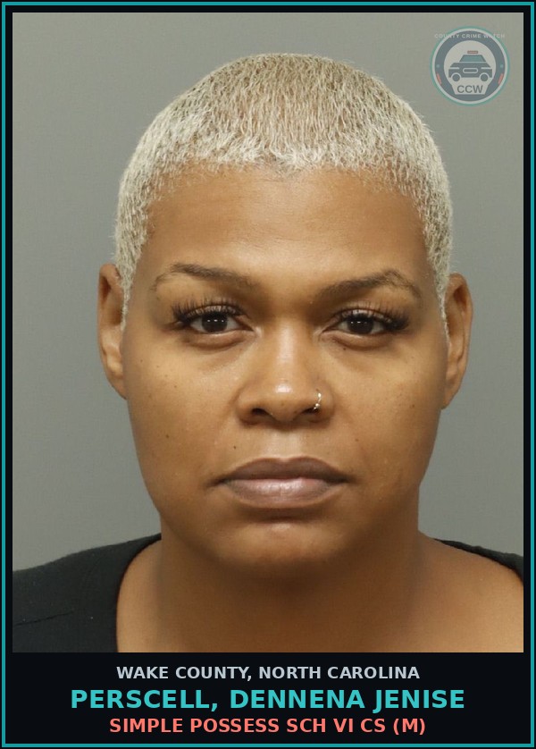 Booking mugshot of Perscell, Dennena Jenise in Wake County