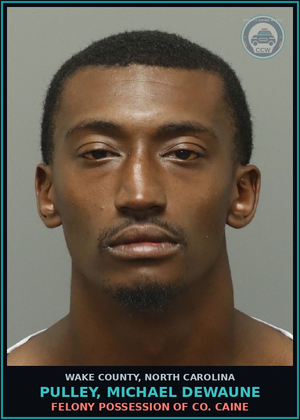 Booking mugshot of Pulley, Michael Dewaune in Wake County