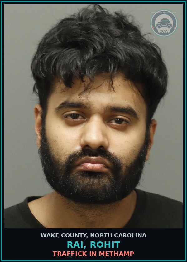 Booking mugshot of Rai, Rohit in Wake County
