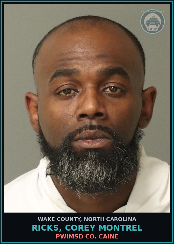 Booking mugshot of Ricks, Corey Montrel in Wake County