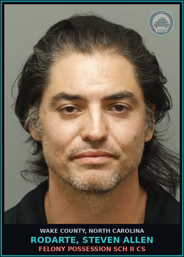 Booking mugshot of Rodarte, Steven Allen in Wake County