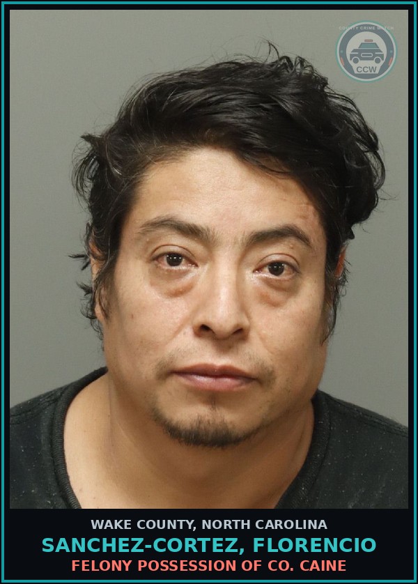 Booking mugshot of Sanchez-Cortez, Florencio in Wake County