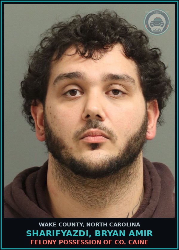 Booking mugshot of Sharifyazdi, Bryan Amir in Wake County
