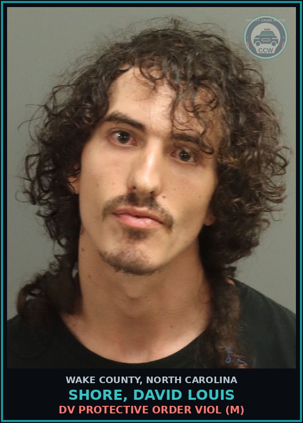 Booking mugshot of Shore, David Louis in Wake County