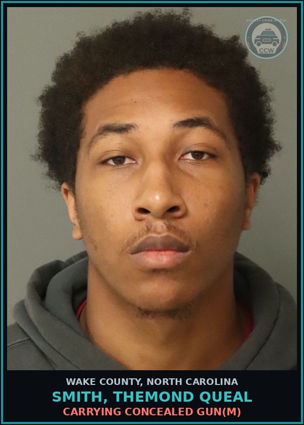 Booking mugshot of Smith, Themond Queal in Wake County