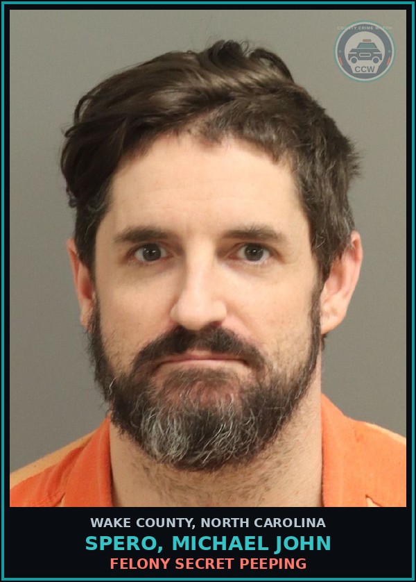 Booking mugshot of Spero, Michael John in Wake County
