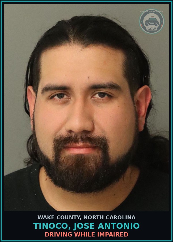 Booking mugshot of Tinoco, Jose Antonio in Wake County