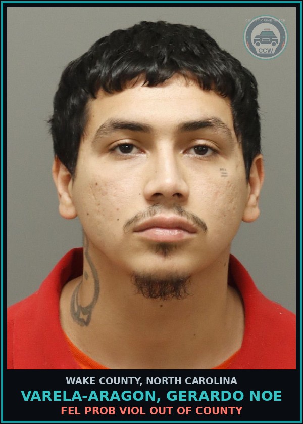 Booking mugshot of Varela-Aragon, Gerardo Noe in Wake County