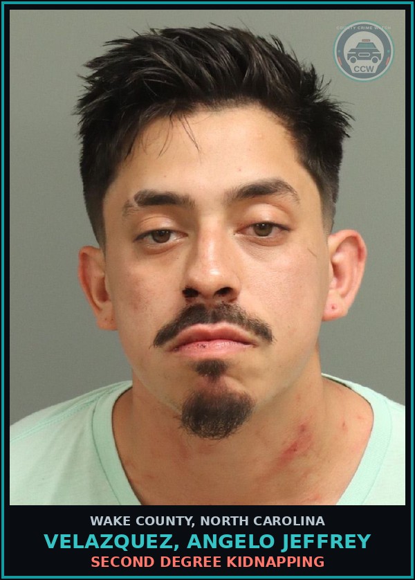 Booking mugshot of Velazquez, Angelo Jeffrey in Wake County
