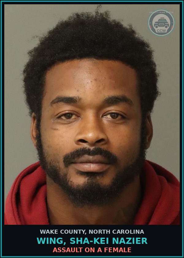 Booking mugshot of Wing, Sha-Kei Nazier in Wake County