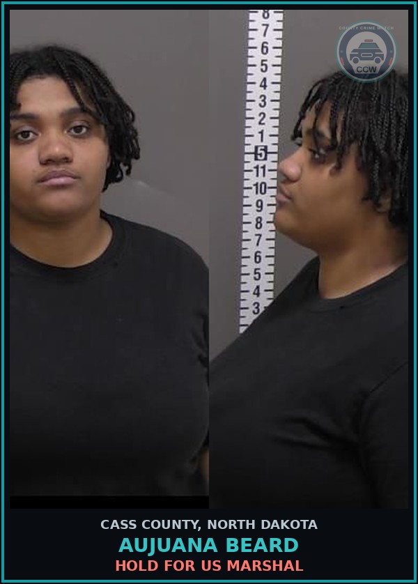 Booking mugshot of Aujuana Beard in Cass County