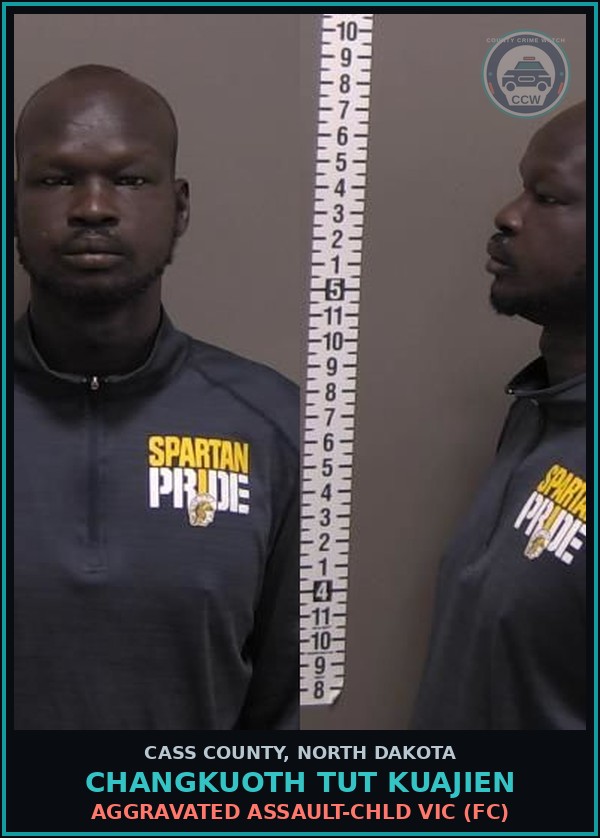 Booking mugshot of Changkuoth Tut Kuajien in Cass County