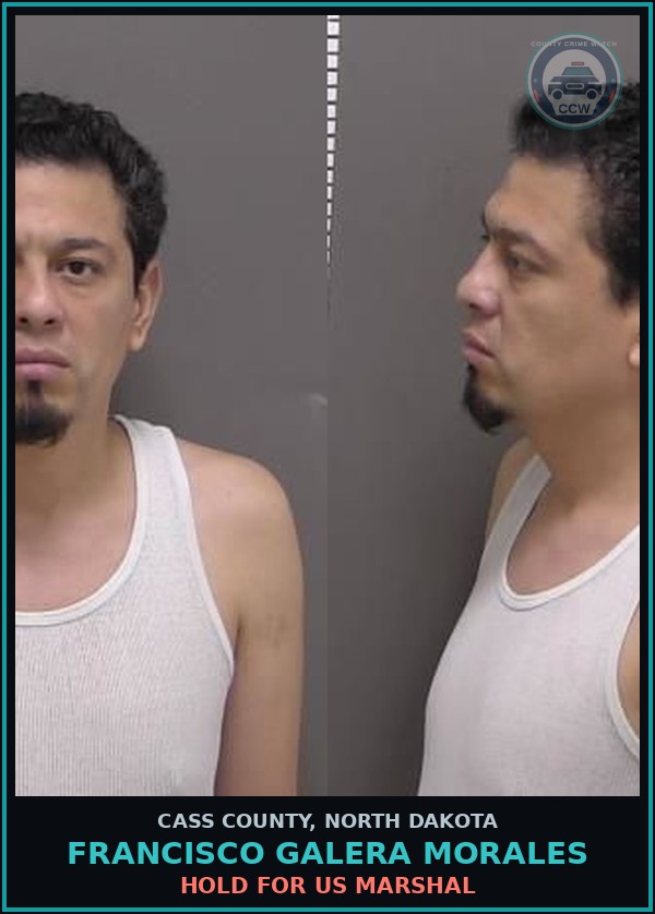 Booking mugshot of Francisco Galera Morales in Cass County
