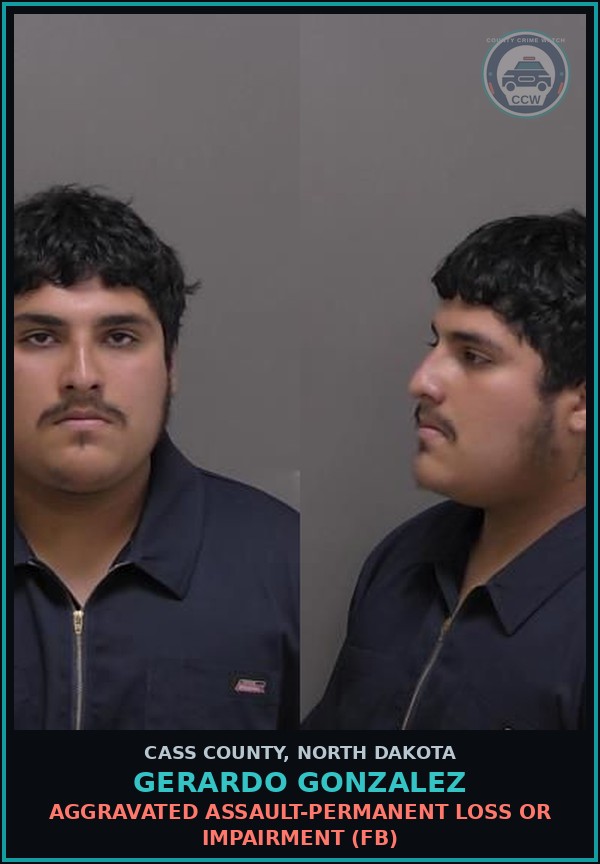 Booking mugshot of Gerardo Gonzalez in Cass County