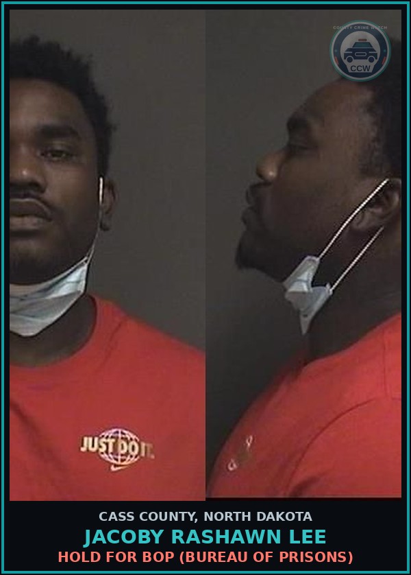 Booking mugshot of Jacoby Rashawn Lee in Cass County