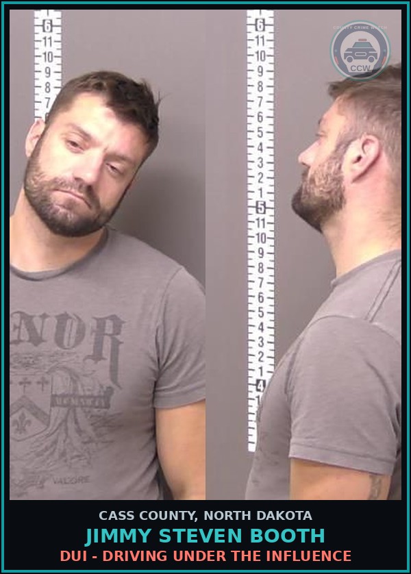 Booking mugshot of Jimmy Steven Booth in Cass County