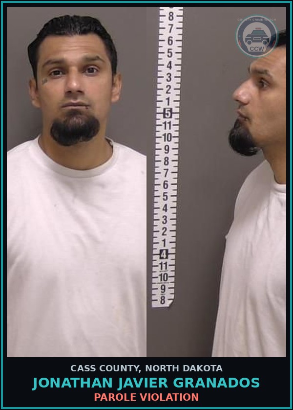 Booking mugshot of Jonathan Javier Granados in Cass County