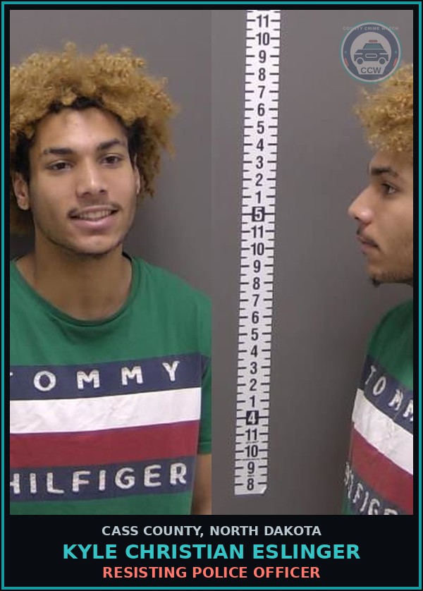 Booking mugshot of Kyle Christian Eslinger in Cass County