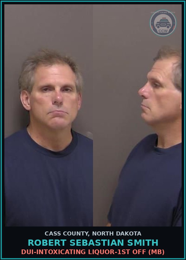 Booking mugshot of Robert Sebastian Smith in Cass County