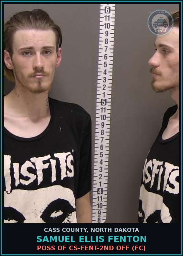 Booking mugshot of Samuel Ellis Fenton in Cass County