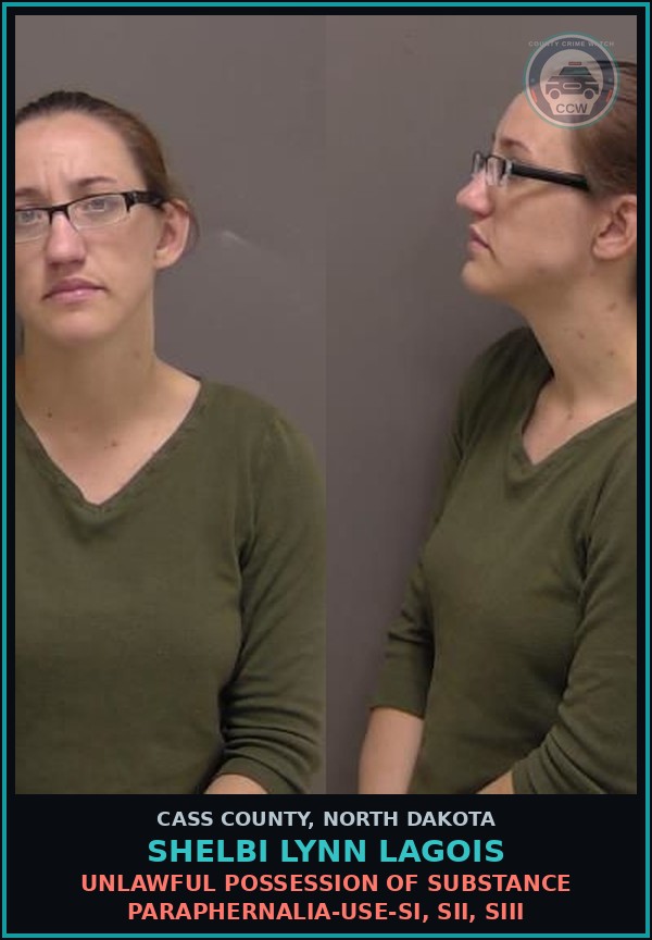 Booking mugshot of Shelbi Lynn Lagois in Cass County