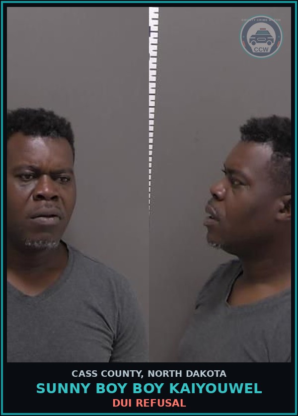 Booking mugshot of Sunny Boy Boy Kaiyouwel in Cass County