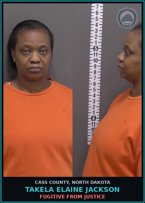 Booking mugshot of Takela Elaine Jackson in Cass County