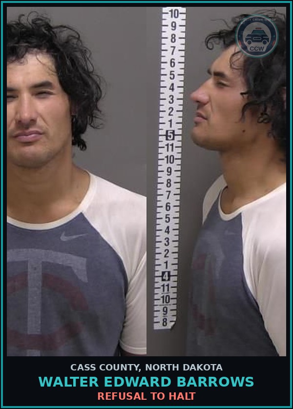 Booking mugshot of Walter Edward Barrows in Cass County