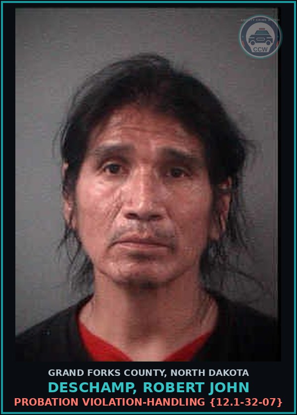 Booking mugshot of Deschamp, Robert John in Grand Forks County