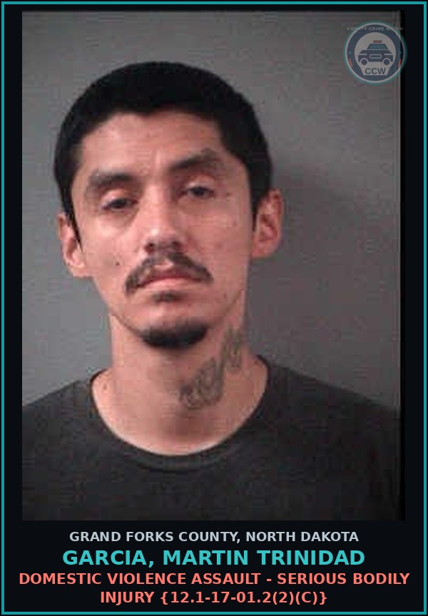 Booking mugshot of Garcia, Martin Trinidad in Grand Forks County