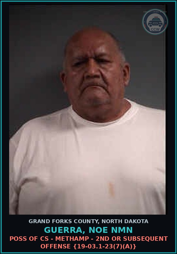 Booking mugshot of Guerra, Noe Nmn in Grand Forks County