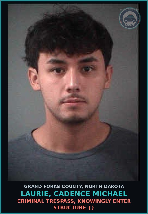 Booking mugshot of Laurie, Cadence Michael in Grand Forks County