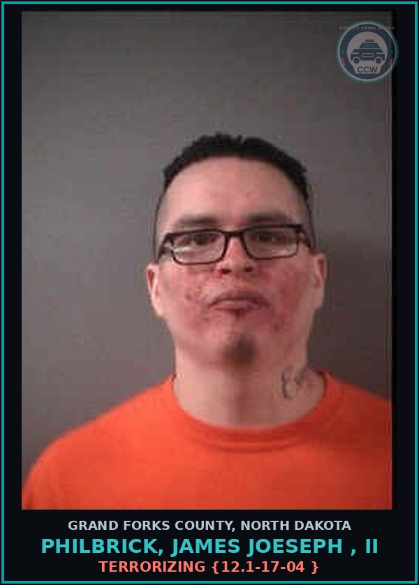 Booking mugshot of Philbrick, James Joeseph , Ii in Grand Forks County