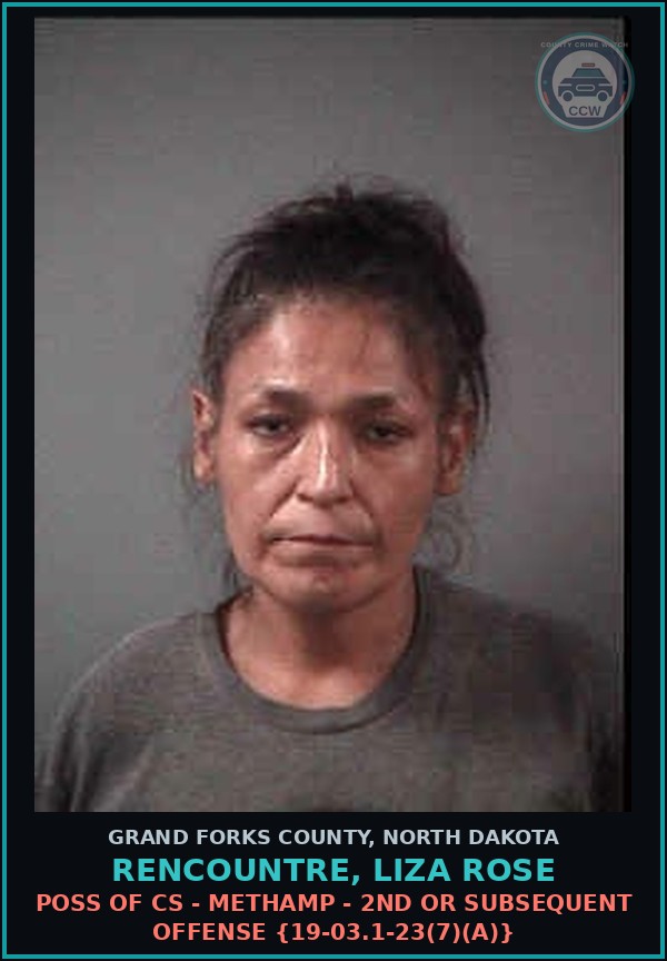 Booking mugshot of Rencountre, Liza Rose in Grand Forks County