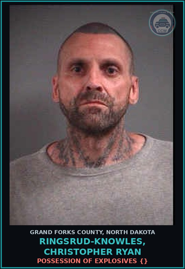 Booking mugshot of Ringsrud-Knowles, Christopher Ryan in Grand Forks County