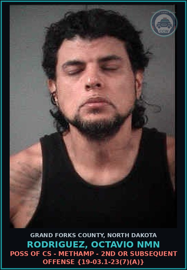 Booking mugshot of Rodriguez, Octavio Nmn in Grand Forks County