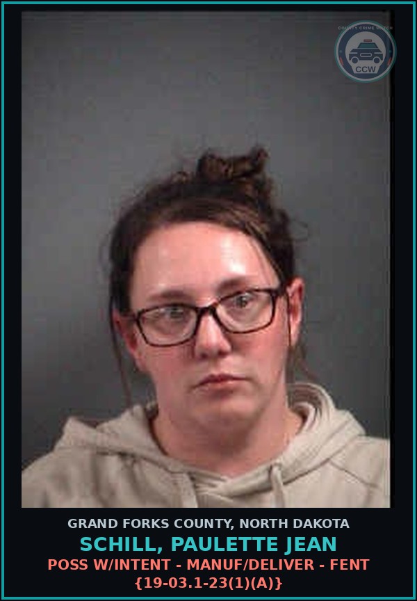 Booking mugshot of Schill, Paulette Jean in Grand Forks County