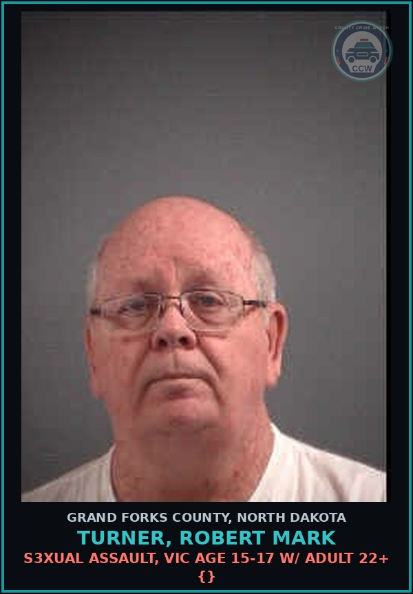 Booking mugshot of Turner, Robert Mark in Grand Forks County