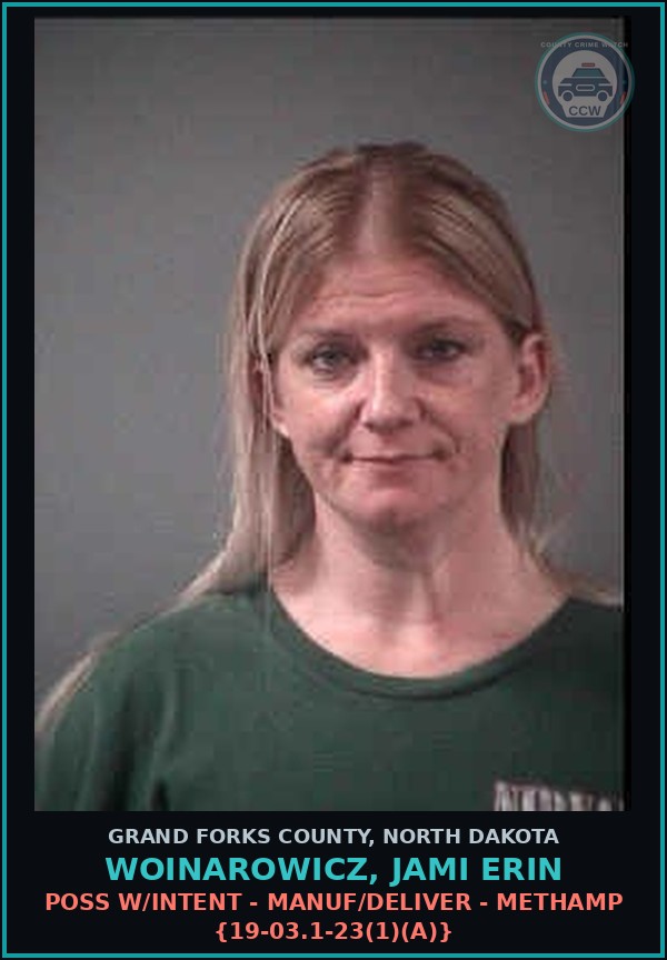 Booking mugshot of Woinarowicz, Jami Erin in Grand Forks County