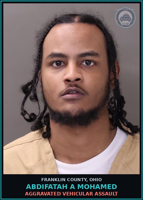 Booking mugshot of Abdifatah A Mohamed in Franklin County