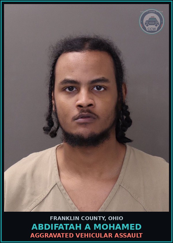 Booking mugshot of Abdifatah A Mohamed in Franklin County