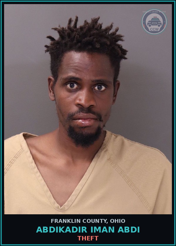 Booking mugshot of Abdikadir Iman Abdi in Franklin County